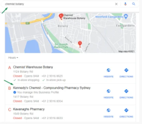 google map in google my business service