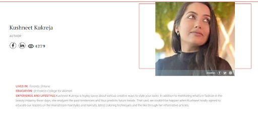author profile for promote website blog