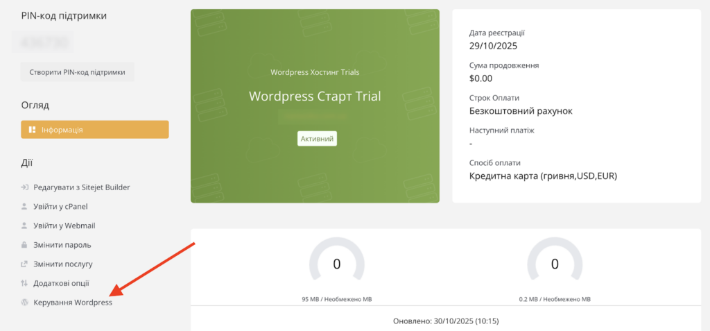 адмінпанель WordPress