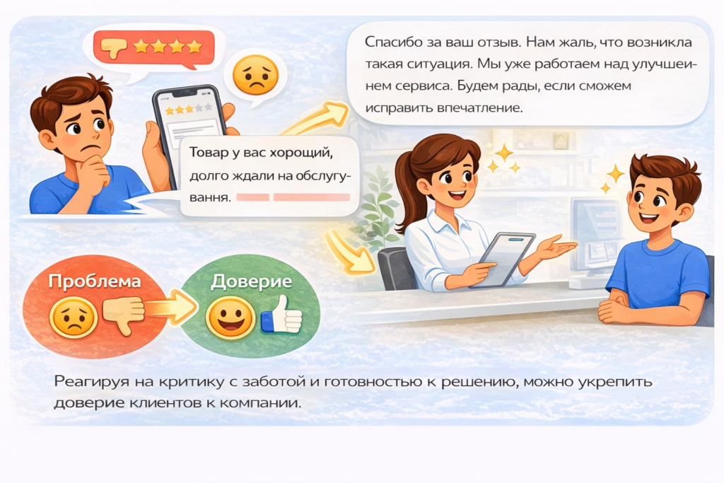 Работа с негативными отзывами